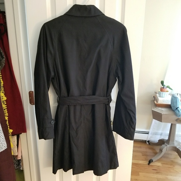 London Fog belted trench. Black. Size SP - Picture 2 of 8