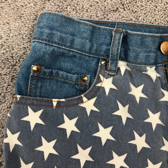American Flag Denim Shorts - Picture 2 of 4