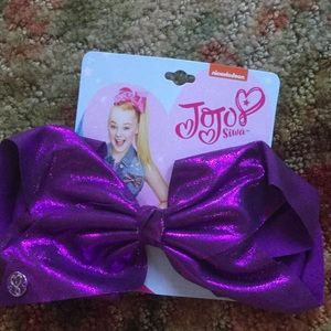 Jojo Siwa purple metallic hair bow