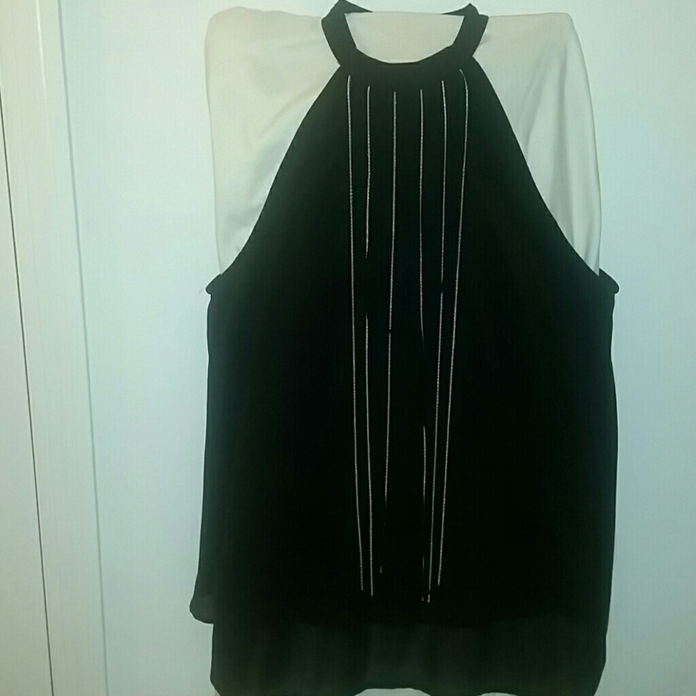 Forever 21 Black Shirt with chains