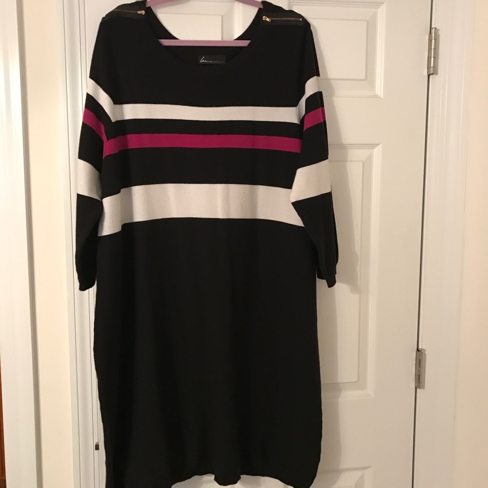 Lane Bryant, Black sweater dress, Size 22/24