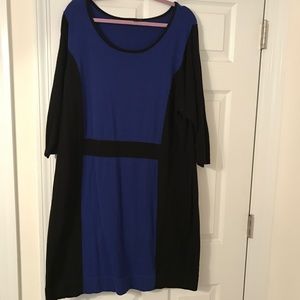 Black and blue sweater dress, Size 3x