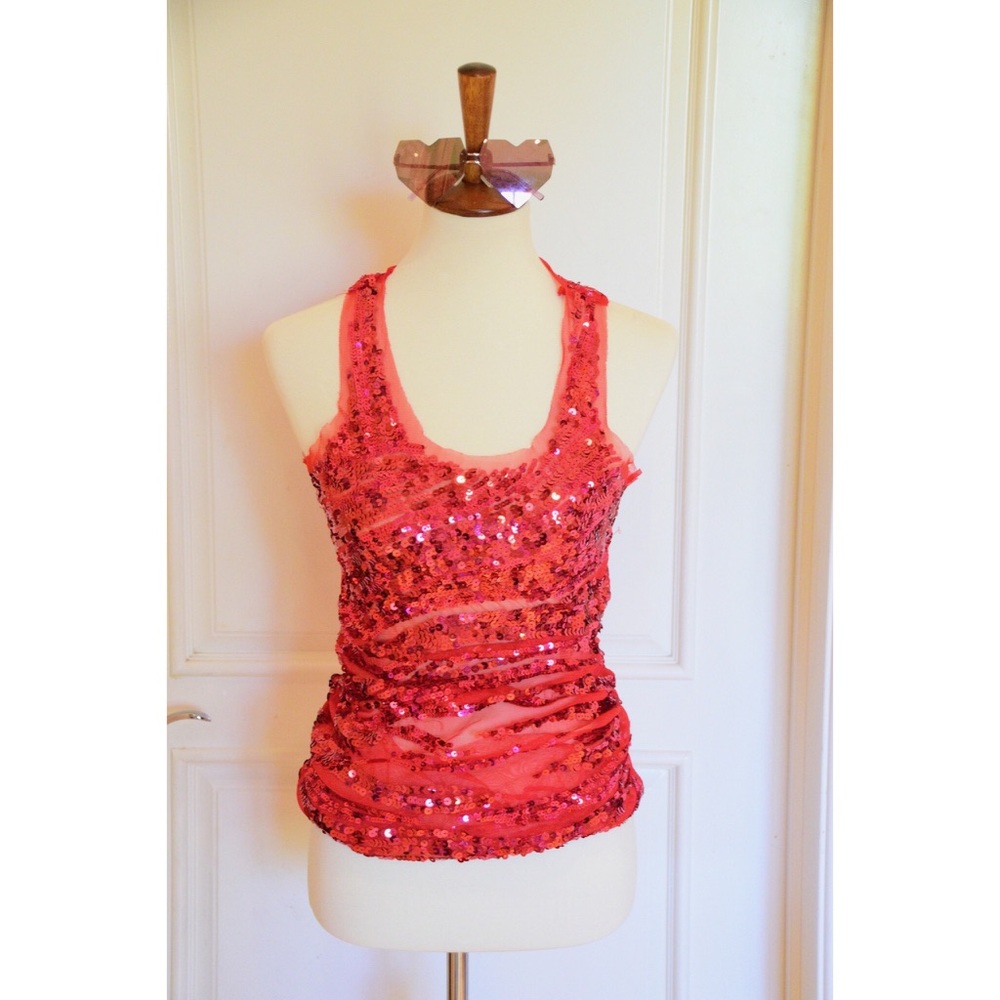 Red Sequin tank top