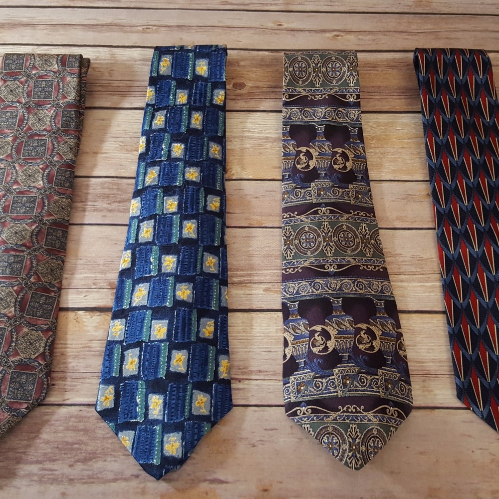 Set of 4 Assorted Designer Men's Neckties