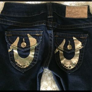 ❌SOLD True Religion dark wash boot cut jeans Sz 26