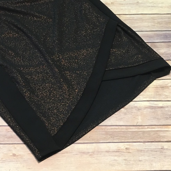 🌷HP🌷12/5🌷NWT Black and Gold Glitter Dress - Picture 2 of 8