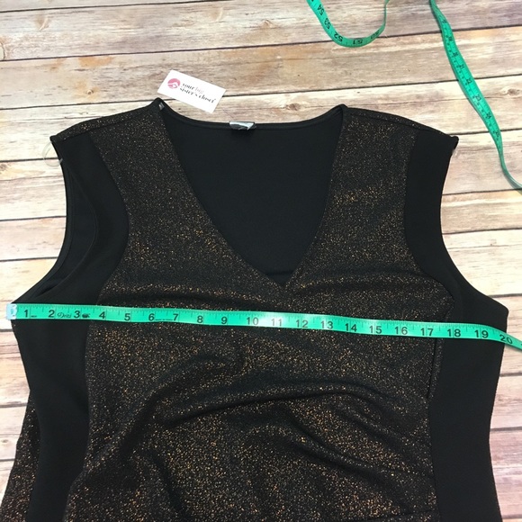 🌷HP🌷12/5🌷NWT Black and Gold Glitter Dress - Picture 6 of 8