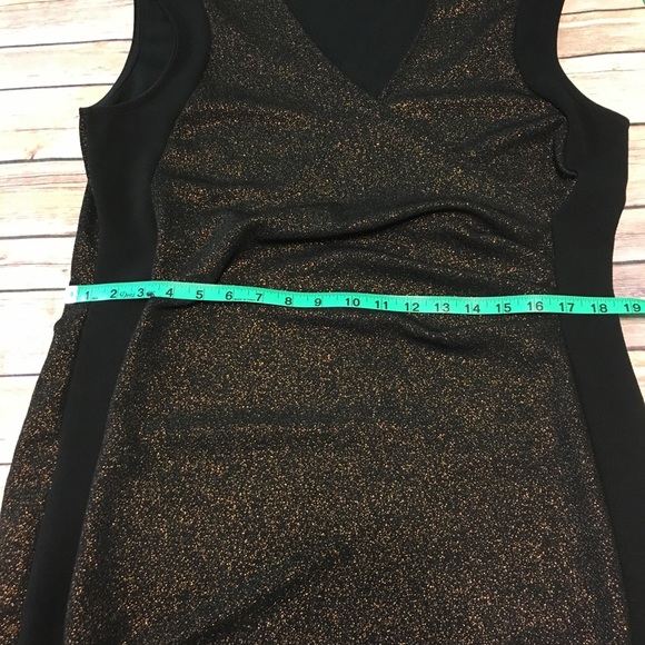 🌷HP🌷12/5🌷NWT Black and Gold Glitter Dress - Picture 7 of 8