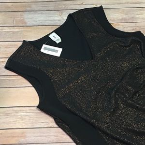 🌷HP🌷12/5🌷NWT Black and Gold Glitter Dress