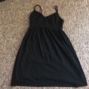 Black high waisted cotton dress