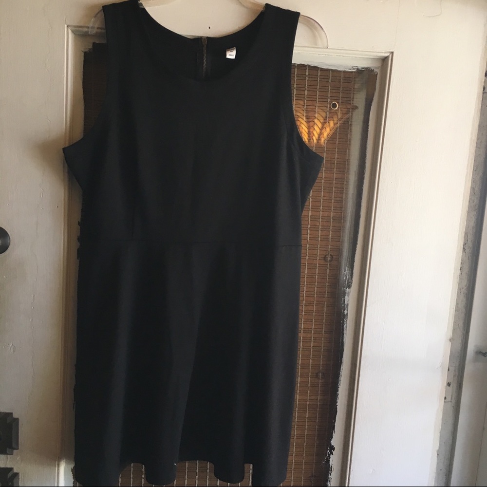 Black knit empire waist dress
