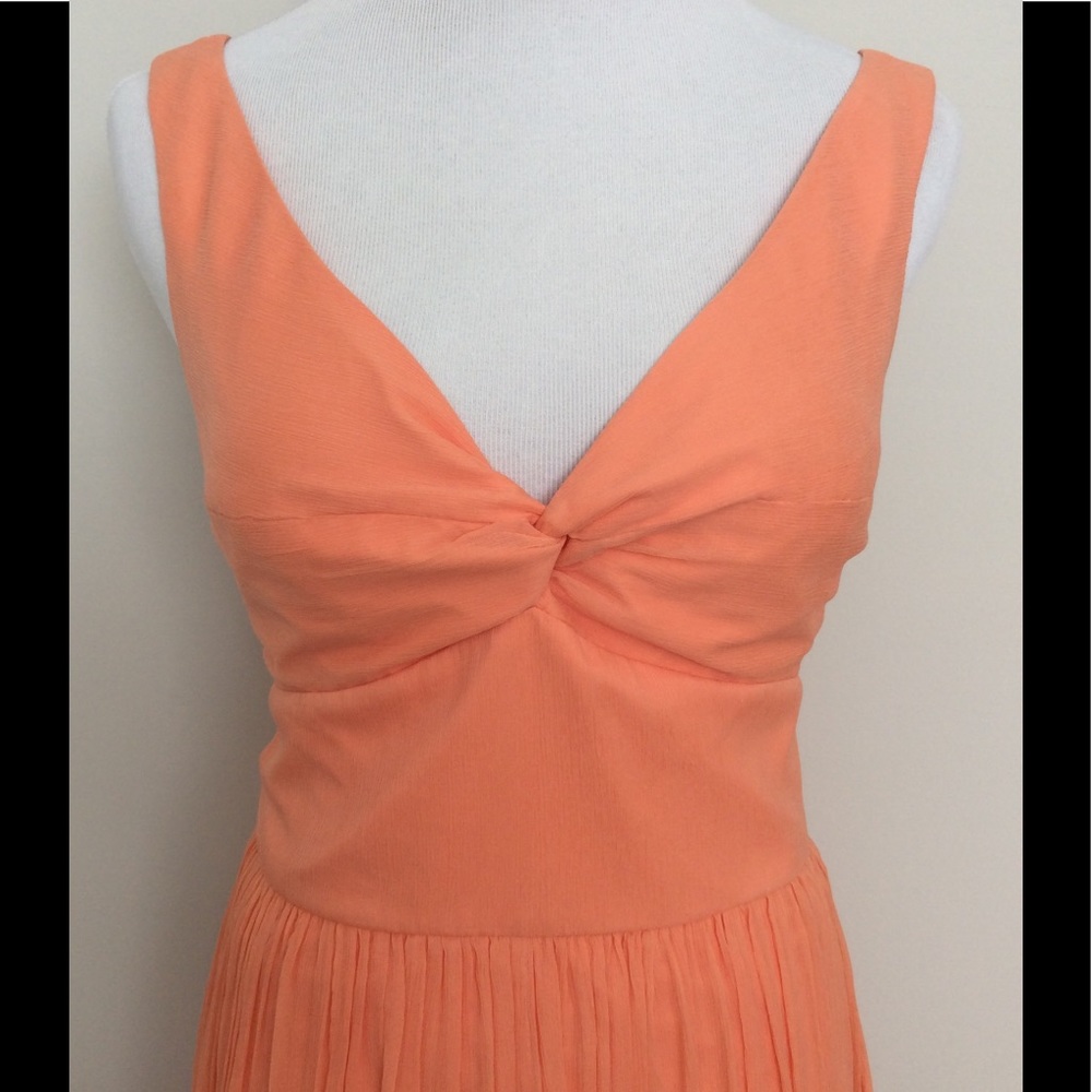 Silk chiffon twist-tank dress