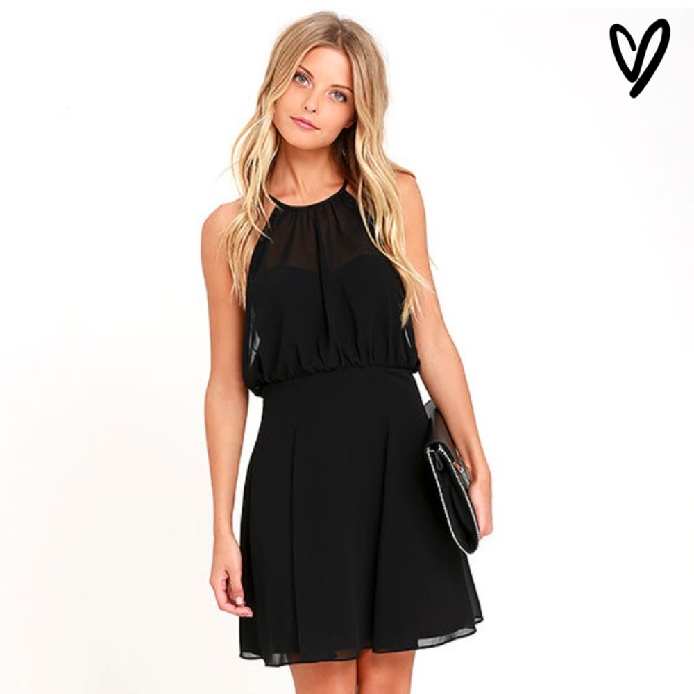 Mesmerizing Moment Black Skater Dress