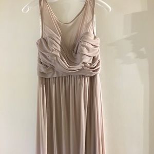 Long illusion mesh gown