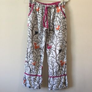 Anthropologie Bird Tree Print Pajama Pants