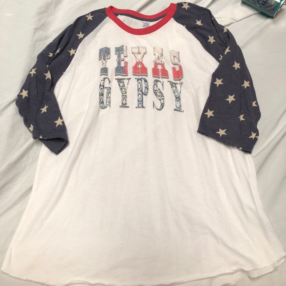 XL Texas Gypsy baseball style Tee NEW