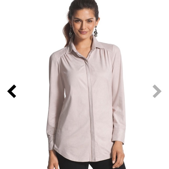 Chicos faux suede blouse - Picture 2 of 5