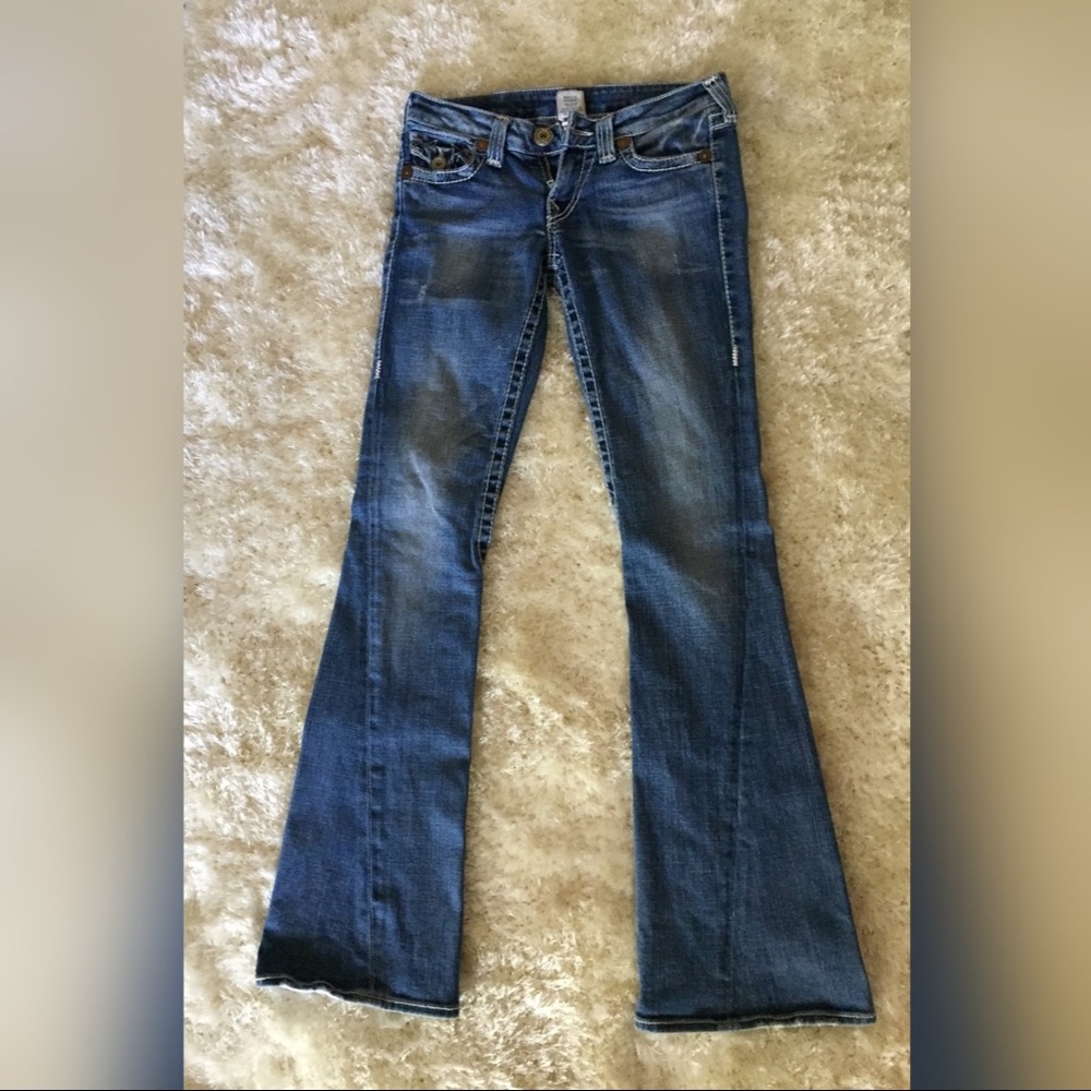 ❌SOLD❌True Religion low rise flare jeans Sz 26