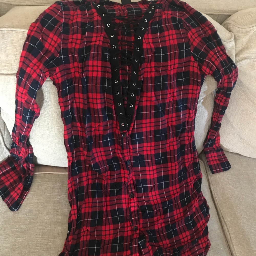 Super cute flannel (plaid) dress!