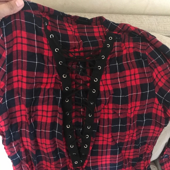 Super cute flannel (plaid) dress! - Picture 2 of 3