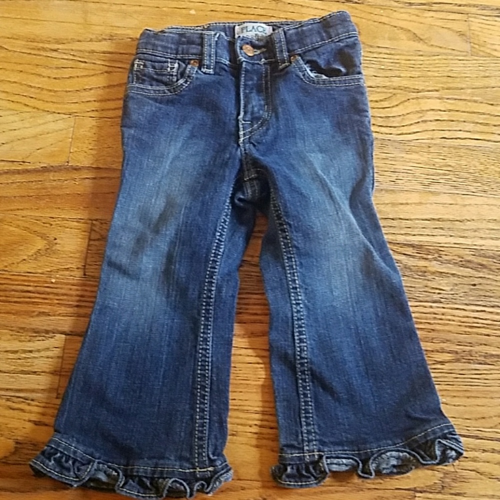 Toddler Girl Flare Jeans with Ruffled Hem