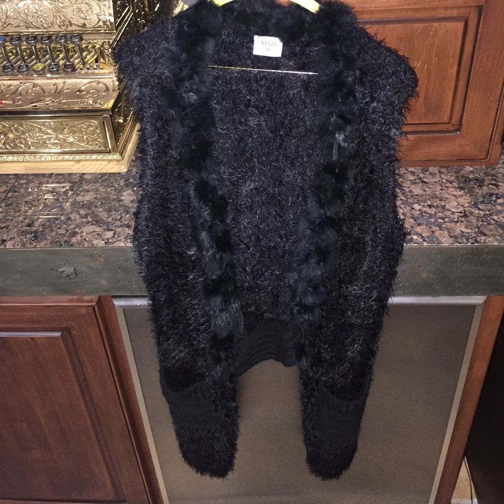 Mad Style Black Fur Vest