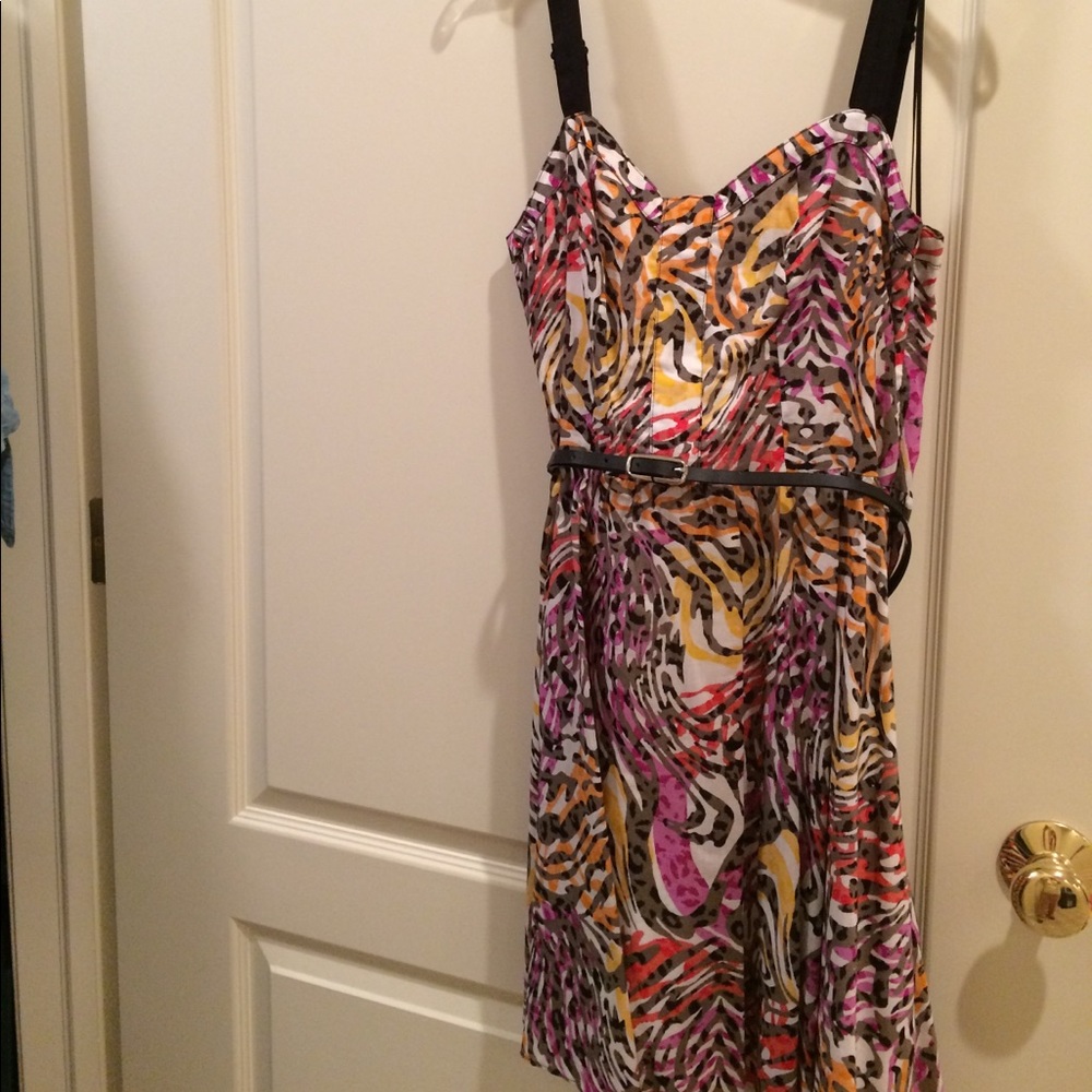 Cotton fitted waist dress