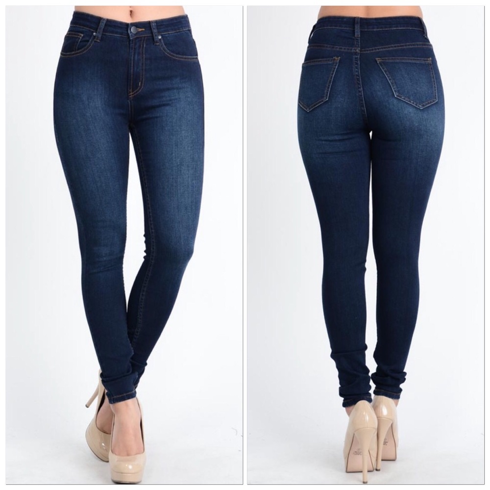 Last 2🎉Plus Size Dark Blue High Waist Skinny Jean
