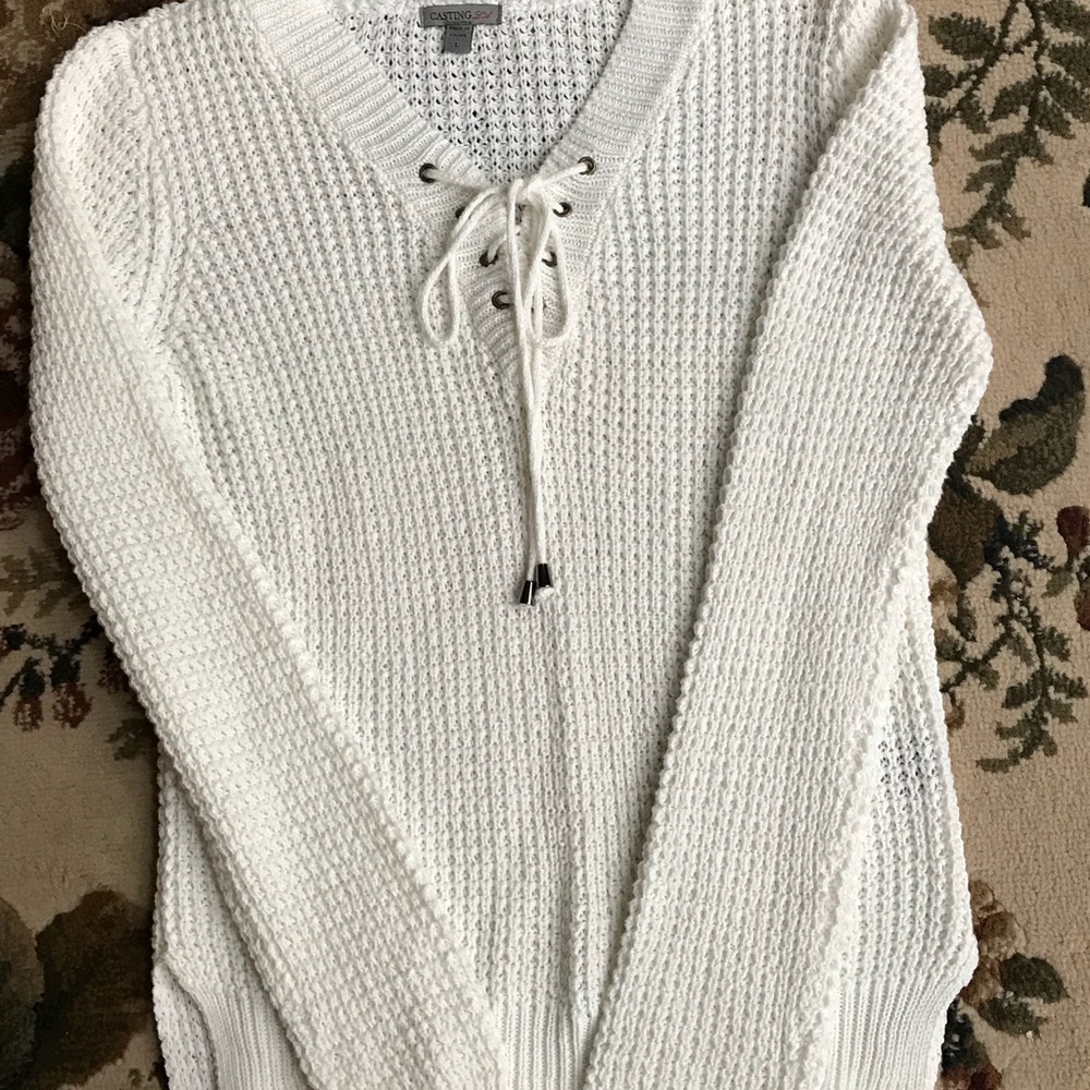 Casting LA lace up sweater