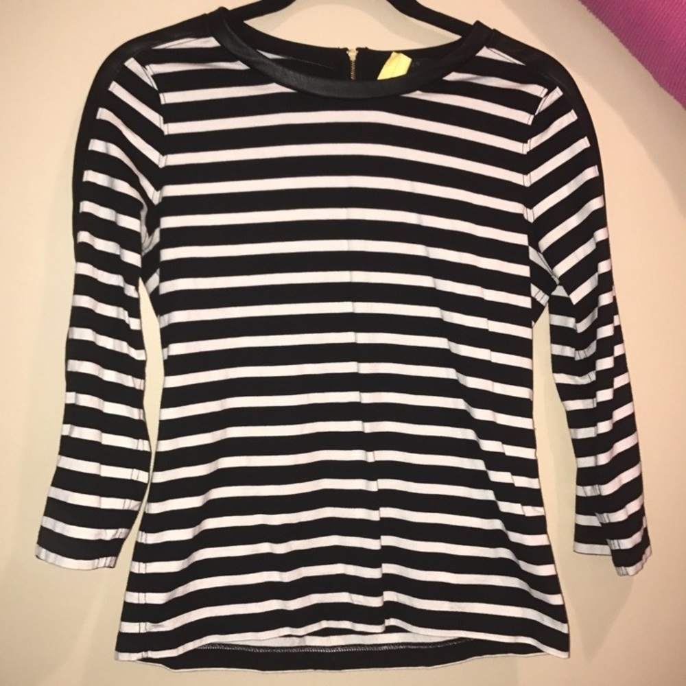 J.Crew Striped T-shirt with back zipper
