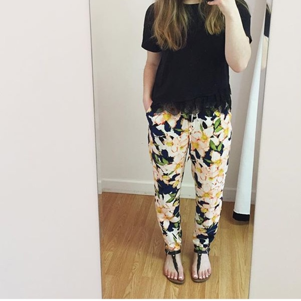 J. Crew Cove Floral Drawstring Pant