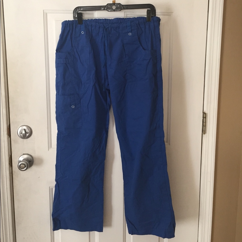 Blue scrub pants