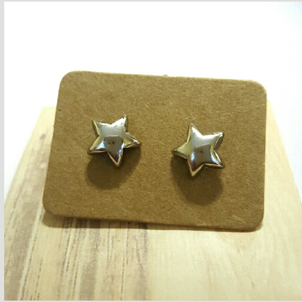 Sterling silver star earrings