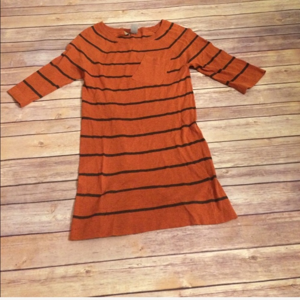 Catwalk Studia Orange and Brown Striped Sweater