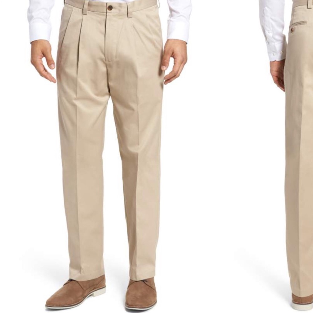 Classic Smartcare Relaxed Fit Double Pleated Pants