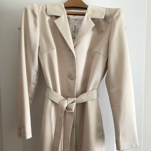 White House Black Market Satin Trench Coat
