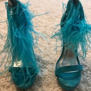 Feather Heeled Sandal