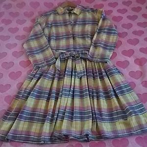 Multi colored plaid dress