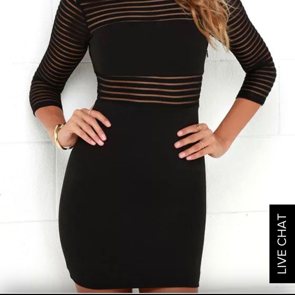 Lulus black mesh dress