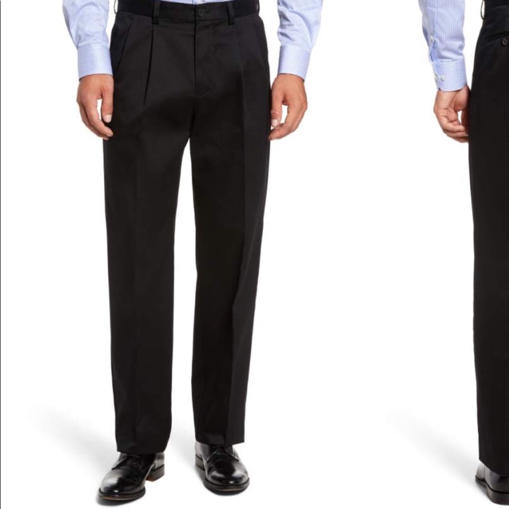 Classic Smartcare Relaxed Fit Double Pleated Pants