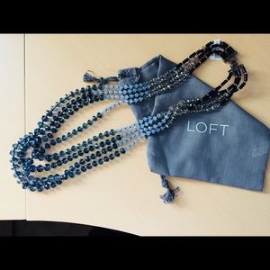 Loft layered bead necklace