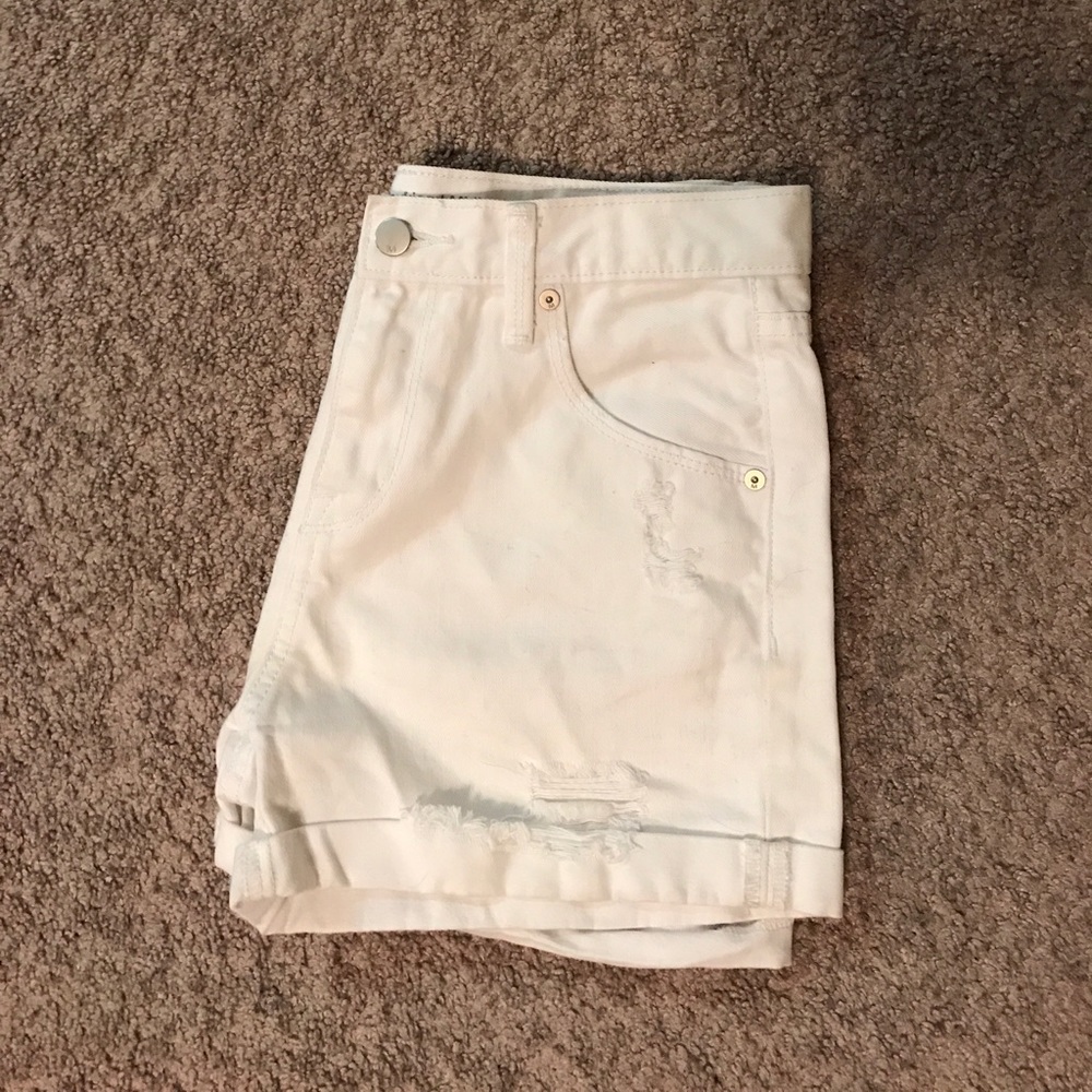 White Ripped Mossimo Shorts