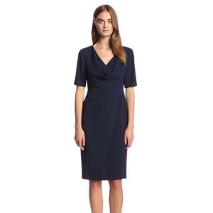 Anne Klein Navy Blue Sheath Dress - Size 12