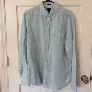 JCrew Slim Fit Linen Button Up