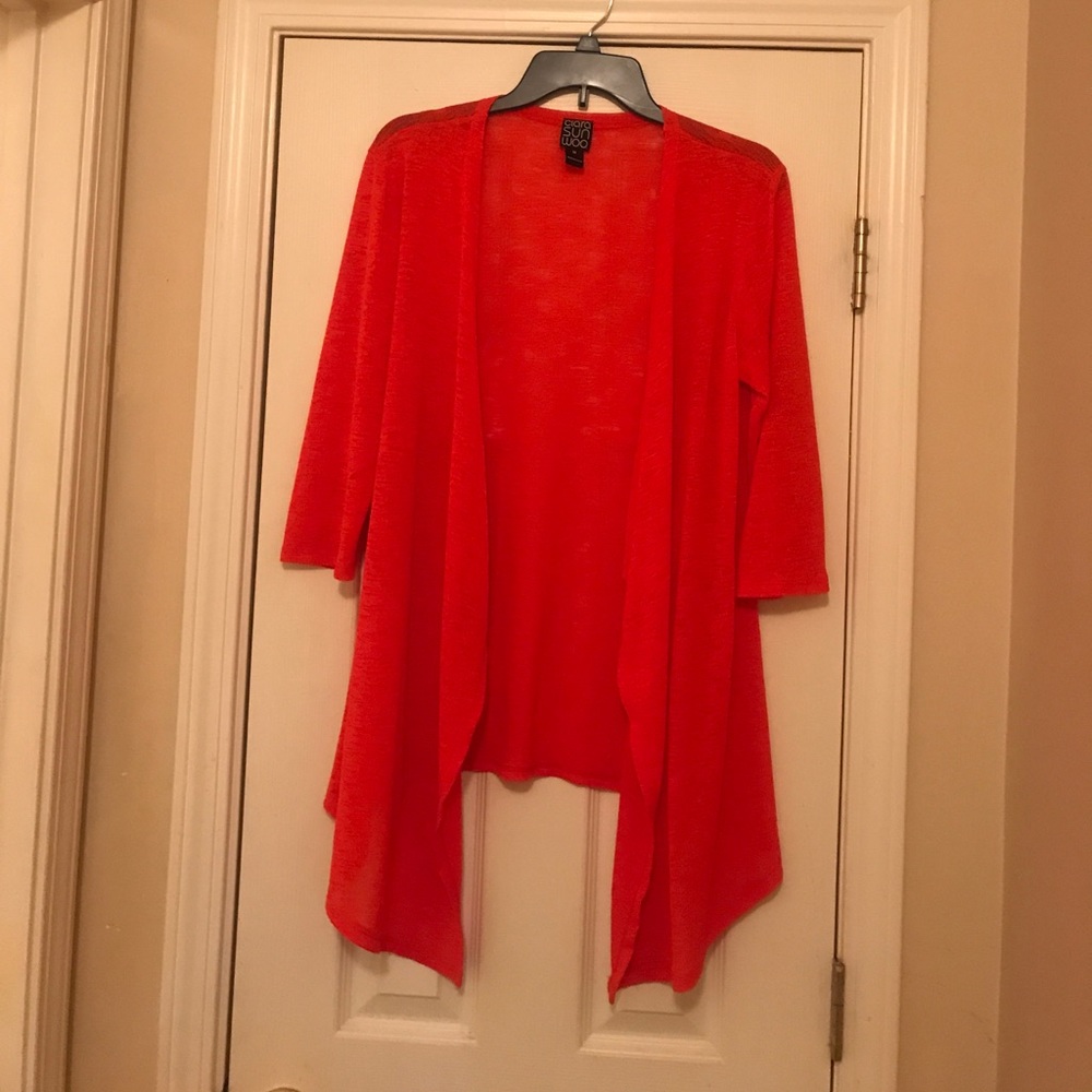 EUC Ciara sun woo tangerine cardigan size M