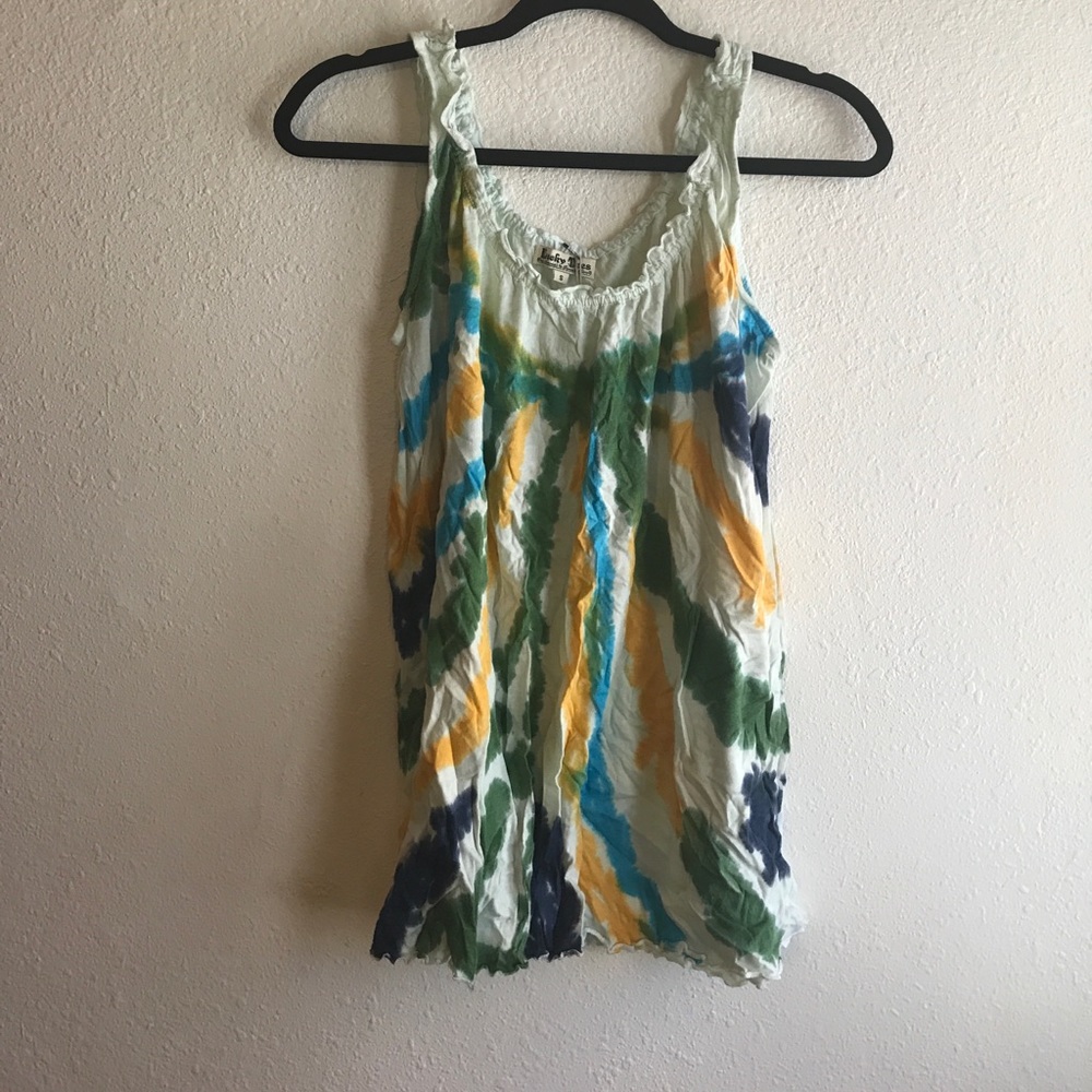 Lucky tie dyed tank top