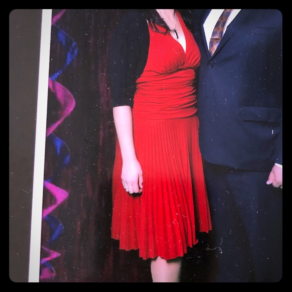 GUC Red Halter Cocktail Party Dress Sz. Large