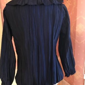 Harve benard pleated blue women’s blouse.