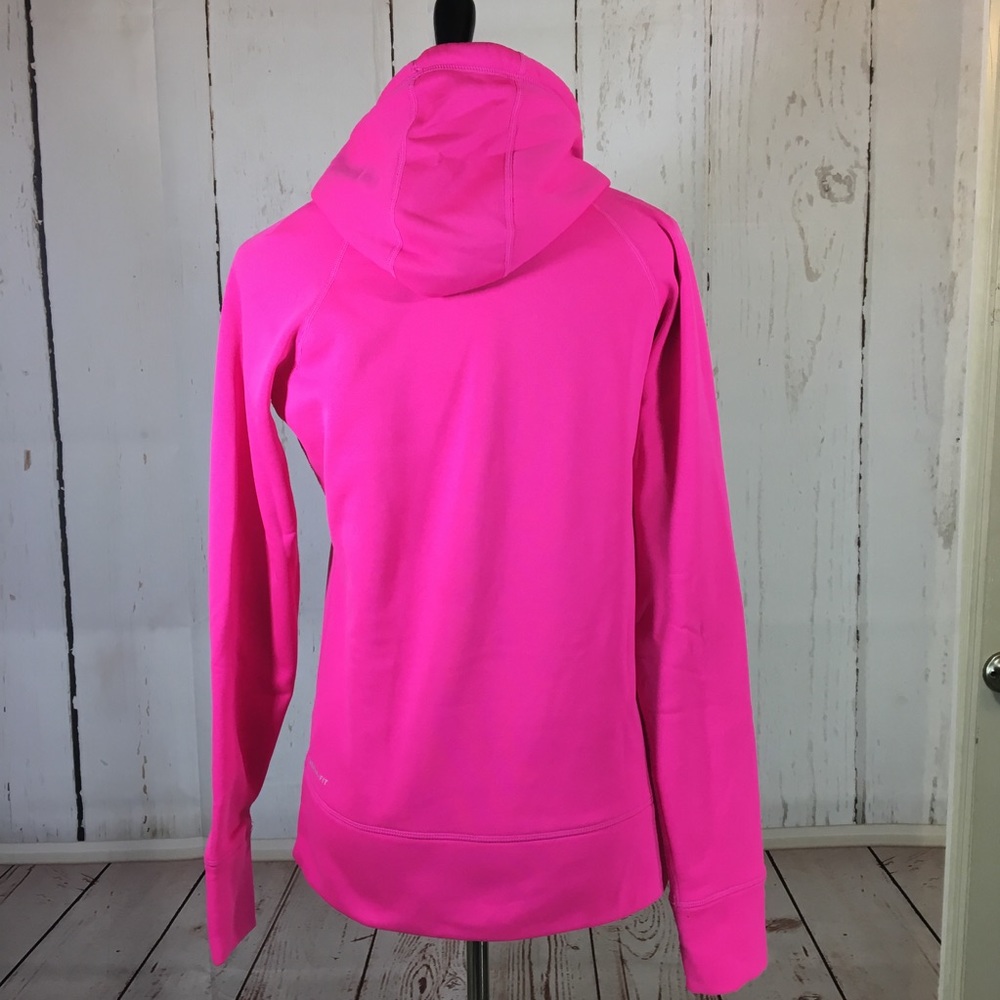 Nike Pink Embroidered Hoodie w/ Thumbholes Medium - Picture 5 of 8
