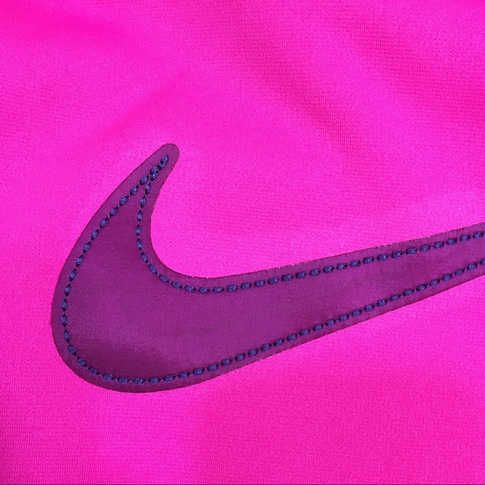 Nike Pink Embroidered Hoodie w/ Thumbholes Medium - Picture 7 of 8